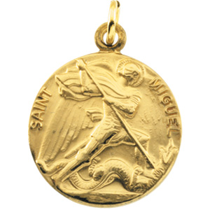 14kt Yellow Gold San Miguel Medal 18mm