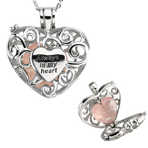 Sterling Silver Always in My Heart Locket and 18in Chain