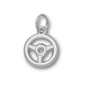 Steering Wheel 3/8in Sterling Silver Pendant