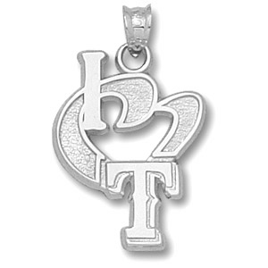 Texas Rangers 3/4in Sterling Silver I Love T Pendant