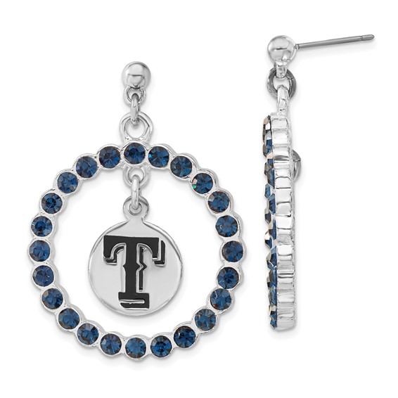 Texas Rangers Spirit Crystal Logo Earrings