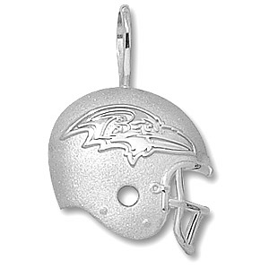 Baltimore Ravens Sterling Silver Helmet Pendant