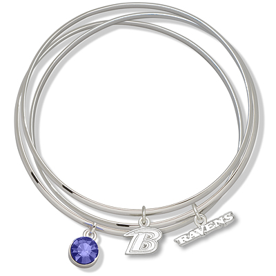 Baltimore Ravens Triple Bangle Bracelet Set