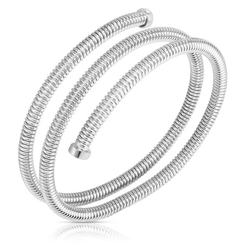 Sterling Tre Fili Tubogas Coil Bracelet