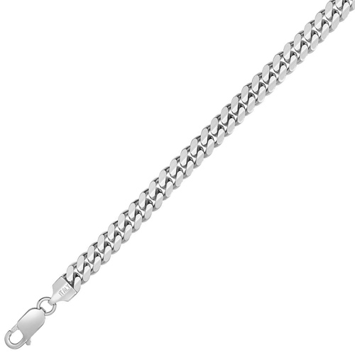 Sterling Silver 28in Miami Cuban Link Chain 6.3mm Wide