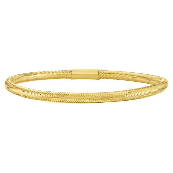 14k Yellow Gold Slender Stretch Mesh Bracelet
