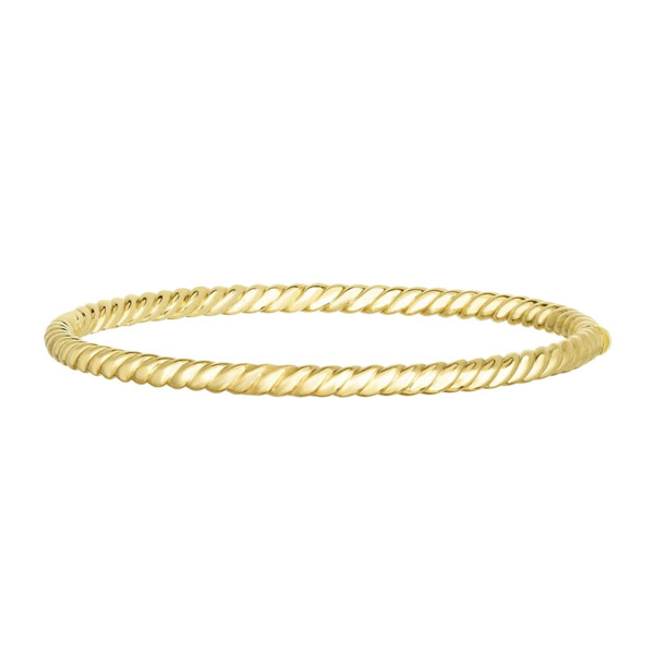 Phillip Gavriel 14k Yellow Gold Slender Twisted Cable Bracelet 7.25in