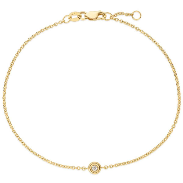 14k Yellow Gold Solo .02 ct Diamond Bracelet