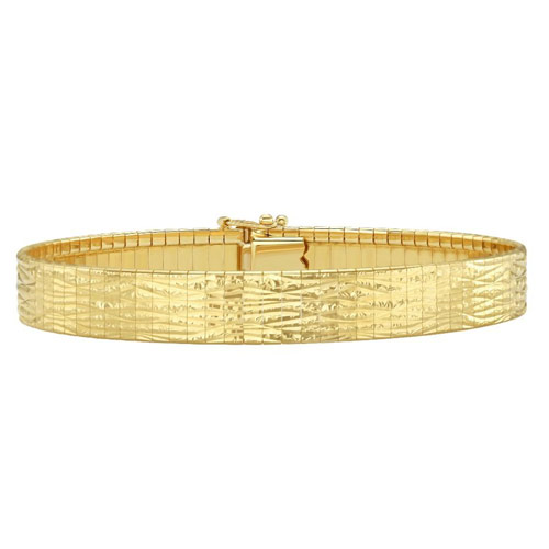 14k Yellow Gold Glacier Bracelet with Box Clasp 7in