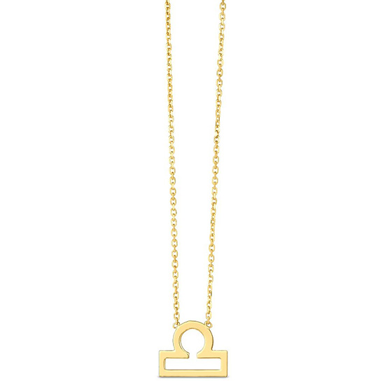 14k Yellow Gold Libra Necklace