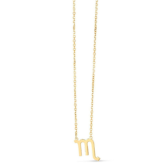 14k Yellow Gold Scorpio Necklace