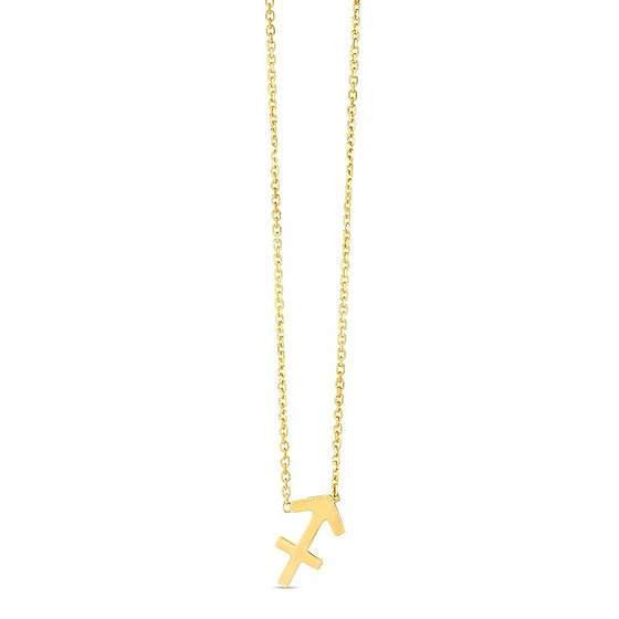 14k Yellow Gold Sagittarius Necklace