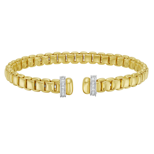 Phillip Gavriel 14k Yellow Gold Venetian Link Cuff Bangle Bracelet