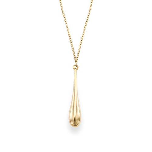 14k Yellow Gold Classic Tear Drop Necklace