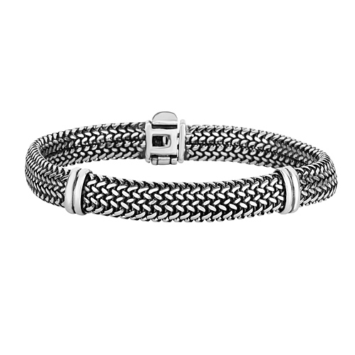 Phillip Gavriel Sterling Silver Men's Tuscan Woven Bracelet