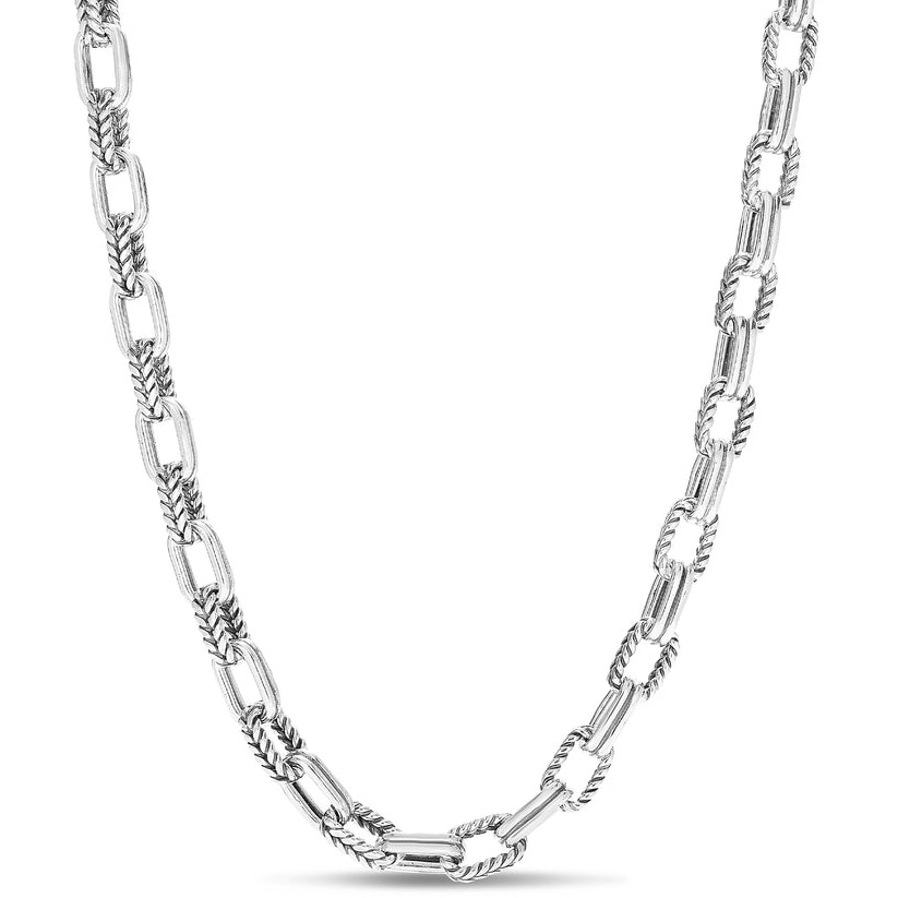 Phillip Gavriel Men's Sterling Silver Double Link Paper Clip Necklace 24in