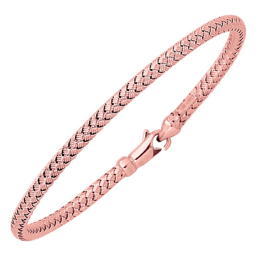 14k Rose Gold Woven Bangle Bracelet