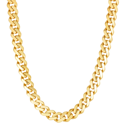 14k Yellow Gold 22in Lightweight Miami Cuban Link Chain  9.5mm