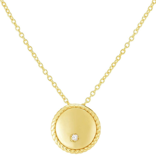 Phillip Gavriel 14k Yellow Gold .01 ct Diamond Round Piccolini Pendant
