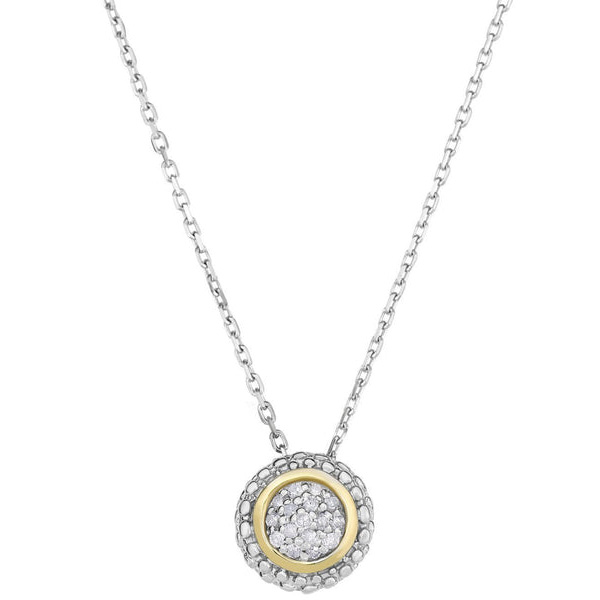 Phillip Gavriel Sterling Silver 18k Gold Diamond Popcorn Necklace