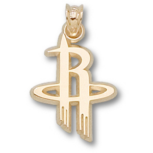 10kt Yellow Gold 5/8in Houston Rockets Logo Pendant