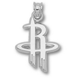 Sterling Silver 5/8in Houston Rockets Logo Pendant