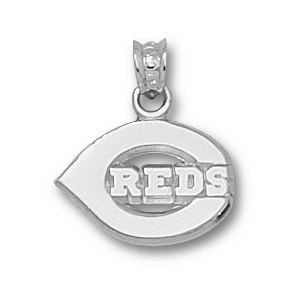 Cincinnati Reds 7/16in Sterling Silver C Reds Pendant