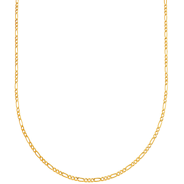 14k Yellow Gold 22in Hollow Figaro Chain 2.6mm Wide