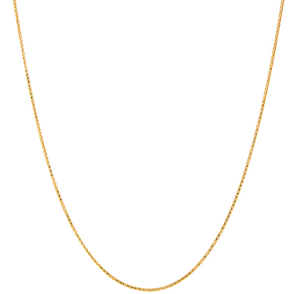 14k Yellow Gold 18in Spiga Chain 1mm