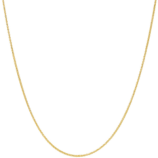 14k Yellow Gold 18in Round Wheat Chain .75mm