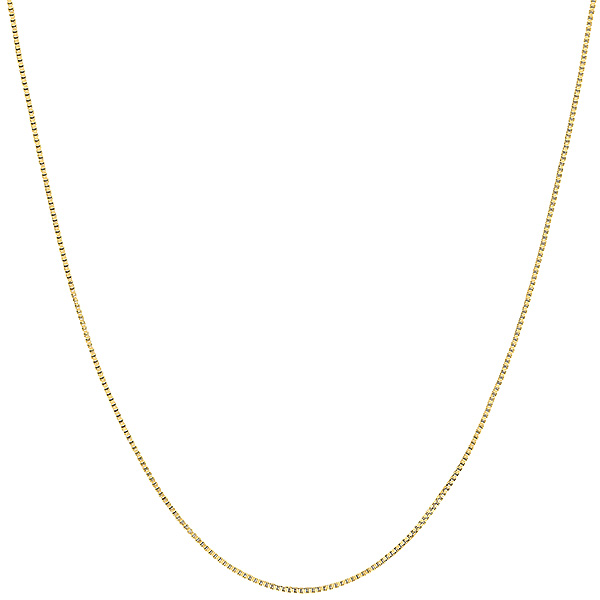 14k Yellow Gold 18in Solid Box Chain .5mm