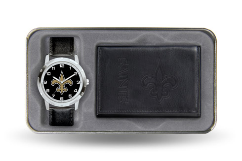New Orleans Saints Watch and Wallet Gift Set