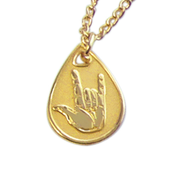 I love you sign language necklace Clearance
