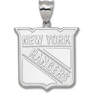 Sterling Silver 1 1/2in New York Rangers Giant Pendant