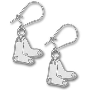 Boston Red Sox 1/2in Dangle Earrings - Sterling Silver