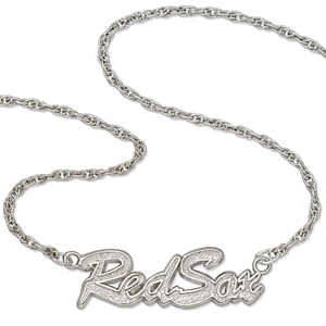 Boston Red Sox 18in Sterling Silver Script Necklace