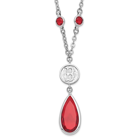 Boston Red Sox Crystal Logo Necklace