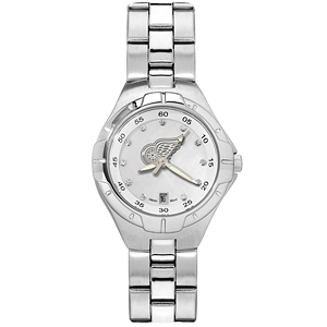 Detroit Red Wings Ladies Stainless Pro II Pearl Dial Watch