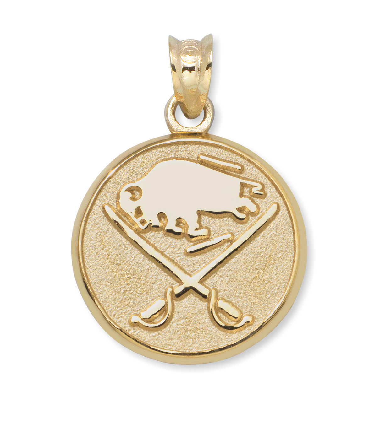 Buffalo Sabres gold stainless steel ear bars