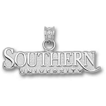 Sterling Silver Southern University Logo Pendant