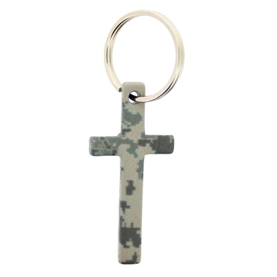 Soldiers Cross Camo Key Ring