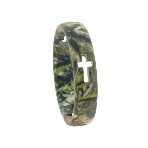 Stainless Steel Hunter's Cross Mossy Oak Obsession Ring
