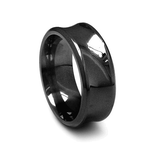 Edward Mirell 9mm Black Titanium Concave Ring