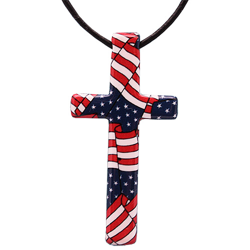 Patriot Camouflage Cross Necklace