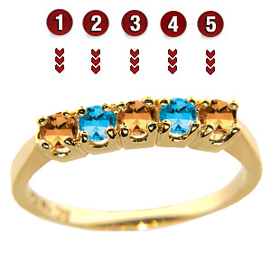 Gold-plated Sterling Silver Sentiment Mother's Ring