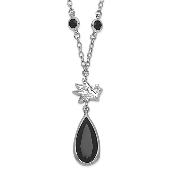 San Jose Sharks Crystal Logo Necklace