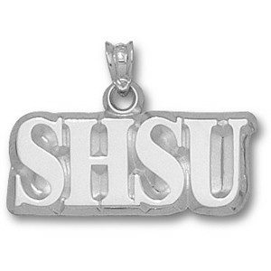 Sam Houston Bearkats 3/8in Sterling Silver Logo Pendant
