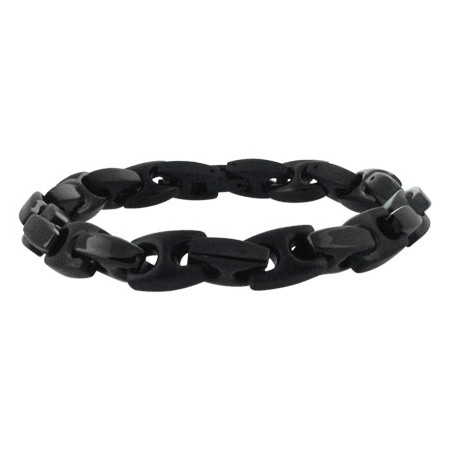 9in PVD Black Stainless Steel Bracelet