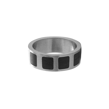 Sandal Wood Stainless Steel Ring