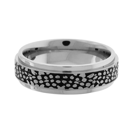 Fossil IP Black Ring - Stainless Steel
